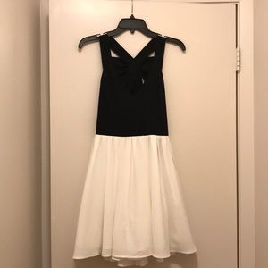 Black and white bow dress